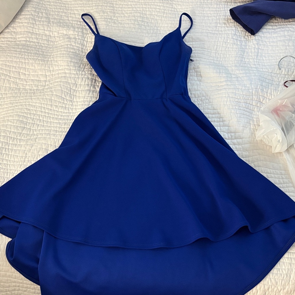 B Darlin Royal Blue High Low Dress